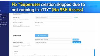 Fix “Superuser creation skipped due to not running in a TTY” | No Terminal | Goviralhost