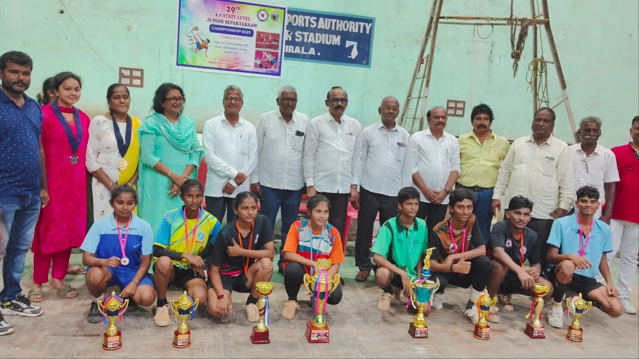PRIZE DISTRIBUTION FOR WINNERS AND RUNNERS AP STATE LEVEL SEPAKTAKRAW CHAMPINSHIP 2025.