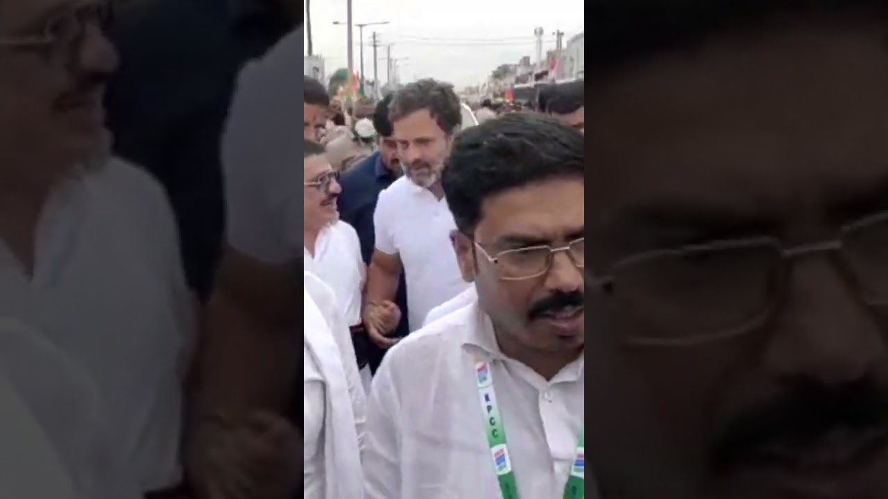 Delighted to March The Historic BHARATH JODO YATRA From Srirangapatna Taluk in Mandya District