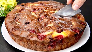 картинка: Идеальный вишневый торт всего за несколько минут! Просто и вкусно!