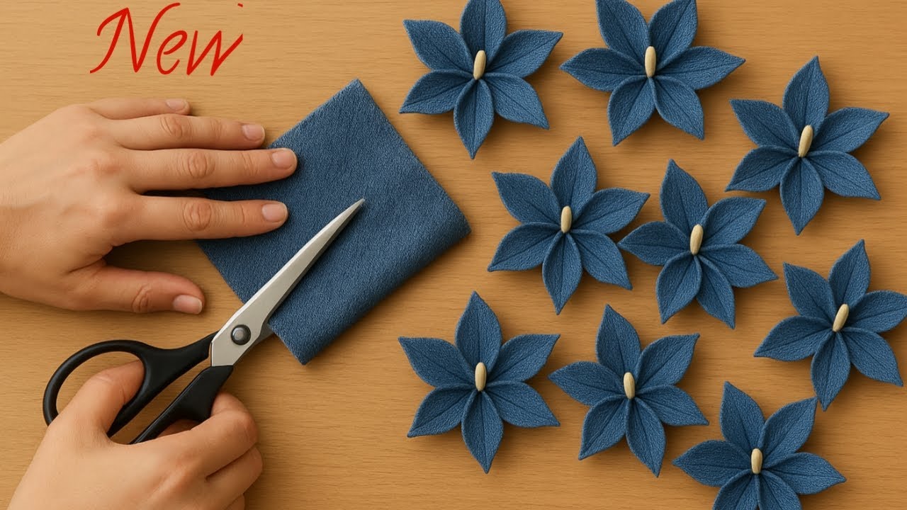 🌸 New Denim Flower Idea | Purani Jeans se Beautiful Flower Banaye