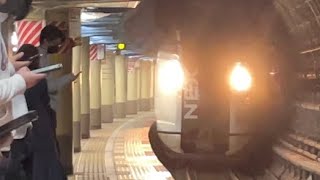 【4K高画質】E259系ｸﾗNE021編成が新橋駅を通過するシーン