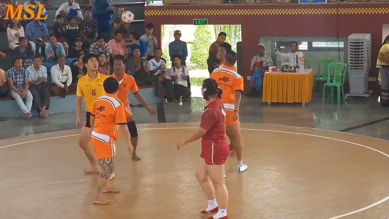 Beautiful Myanmar Traditional Chinlone