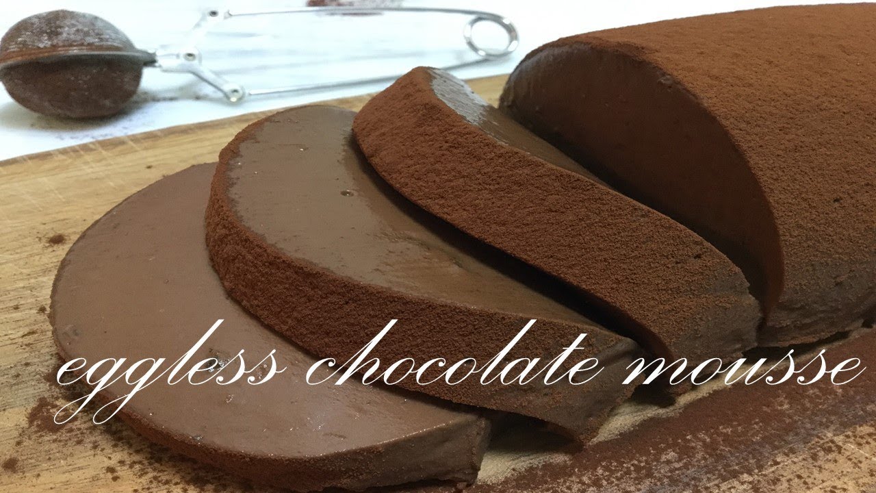 ⁣eggless chocolate mousse cake easy recipe～how to make