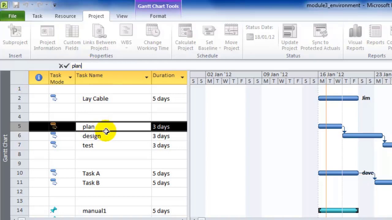 modul les microsoft project