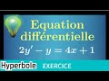 Quation diffrentielle 2yy4x1  option maths complmentaires  premier ordre avec second membre