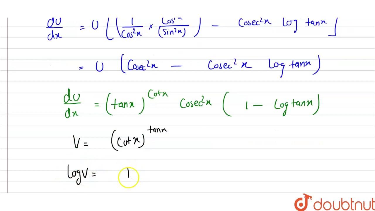 `"If "y=(tanx)^(cotx)+(cotx)^(tanx)",prove that "(dy)/(dx)=(tanx)^(cotx