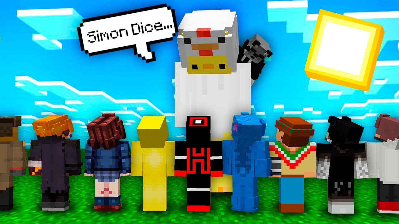 🤭Hice un SIMON DICE con 100 YouTubers en MINECRAFT