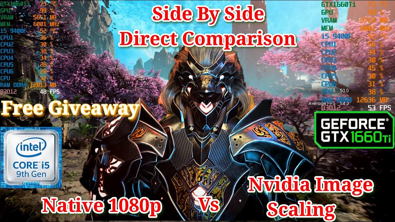 (Free Giveaway)Godfall Nvidia Image Scaling 85% Vs 77% Vs 67% Vs 59% Vs Native 1080p