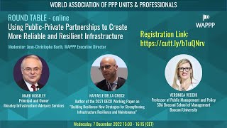 WAPPP Roundtable: Using Public-Private Partnerships to create more reliable and resilient infra