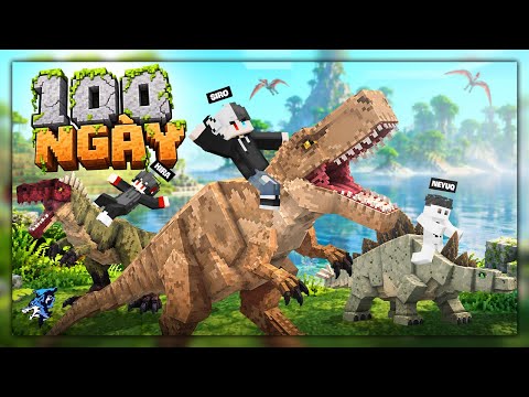 Siro Tóm Tắt 100 Ngày Minecraft Khủng Long Sinh Tồn Bất Ổn Cùng Kira Và NeyuQ !!!
