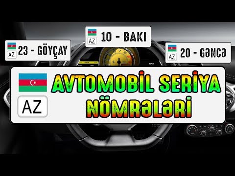 ŞƏHƏR və RAYONLAR üzrə AVTOMOBİL SERİYA NÖMRƏLƏRİ