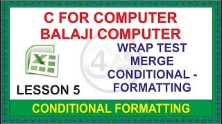 ms excel 2019 lesson 5 conditional formatting - c for computer