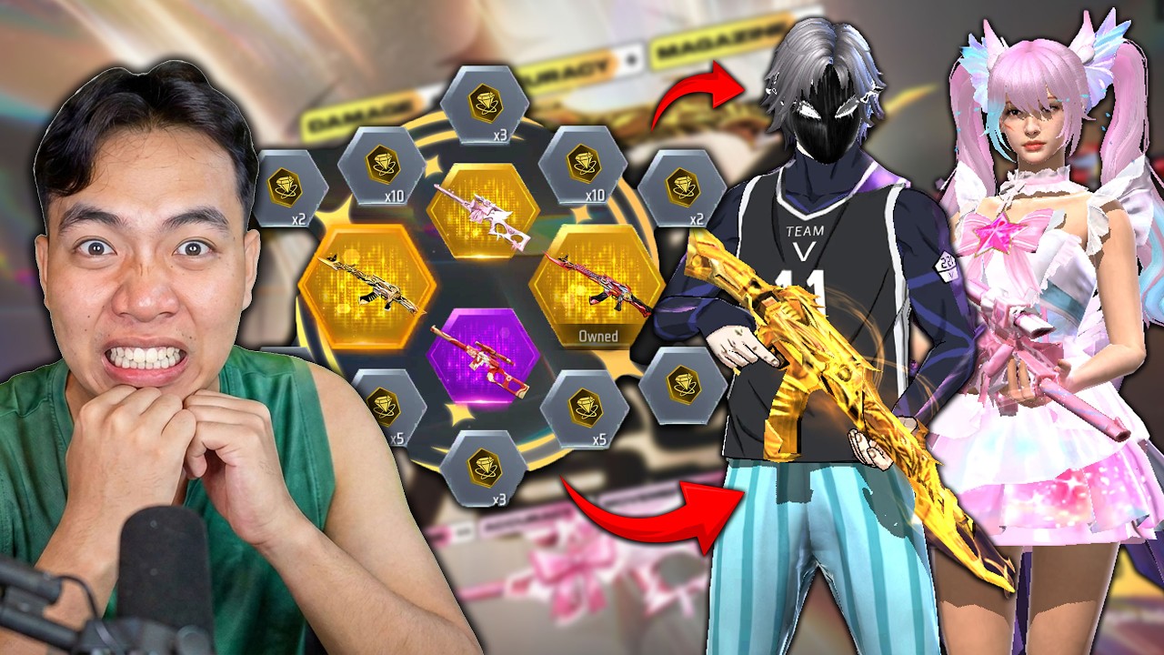 ចាប់ស្គីន AK47 & VSS យកទាំងអស់😍FREE FIRE!!