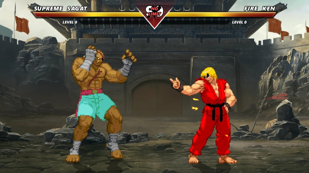 SUPREME SAGAT vs FIRE KEN - Highest Level Amazing Fight! - YouTube
