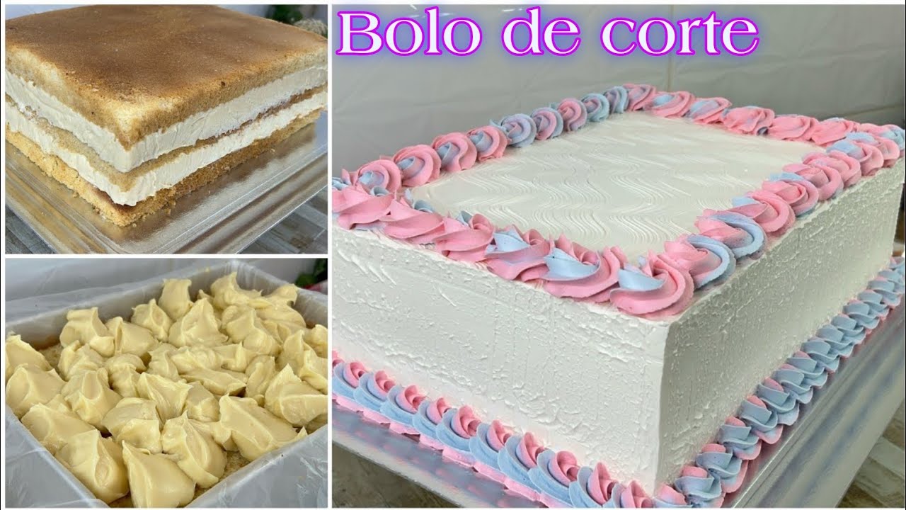 BOLO PARA 85 PESSOAS - MASSA PROFISSIONAL, RECHEIO DE LEITE CONDENSADO CREMOSO - BOLO DE CORTE