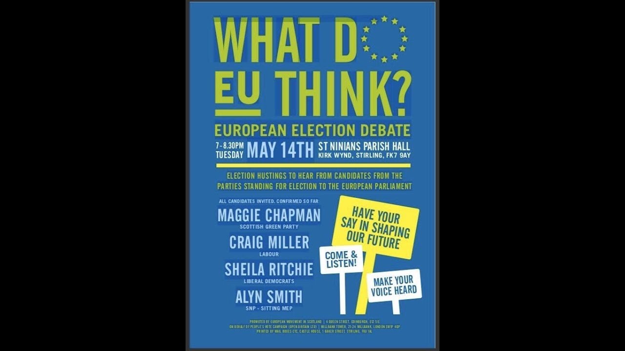 Election Hustings, EU Elections, Stirling.