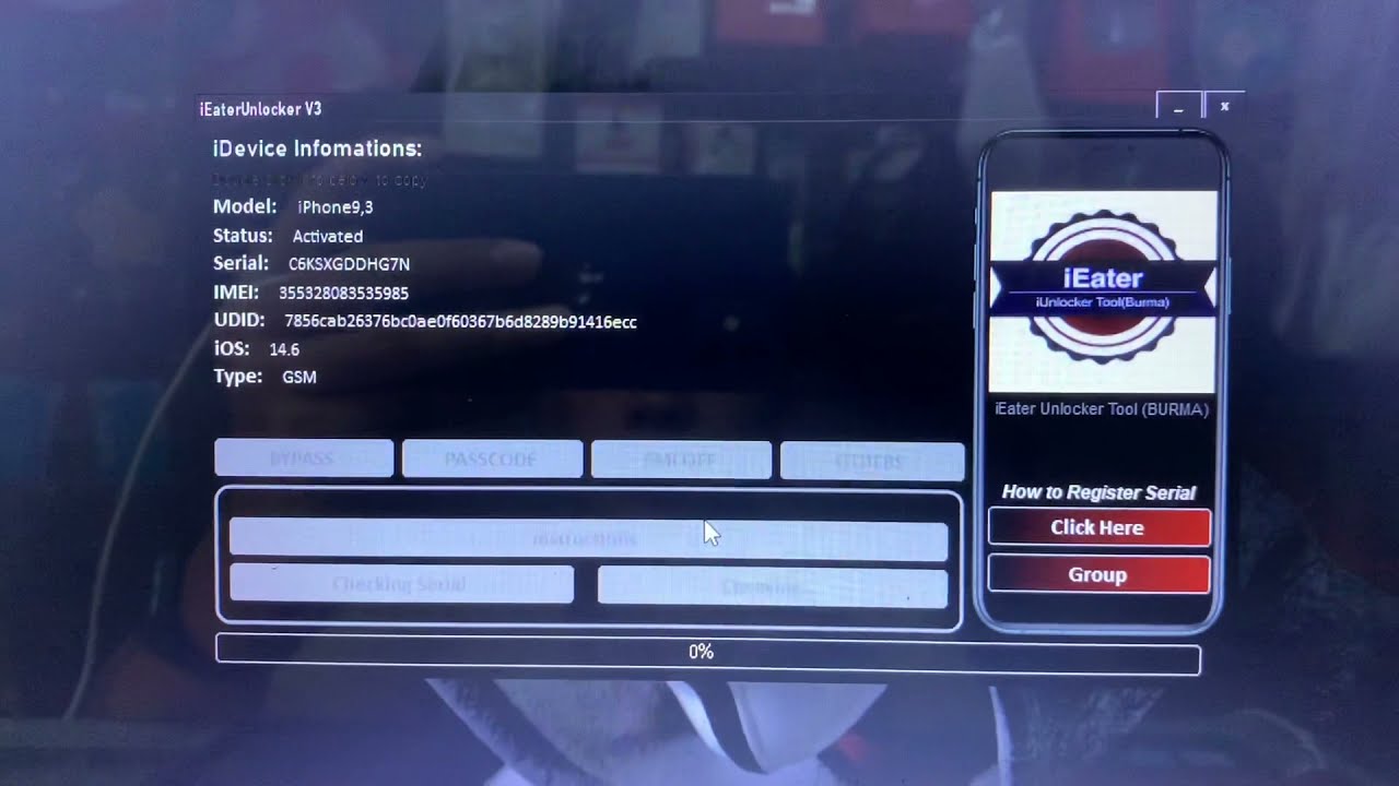 IEateriUnlocker Tool Burma Open Menu fmi Off Disbale Passcode fmi Off Just One Click 