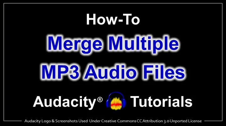 How to Merge MP3 Audio Files in Audacity