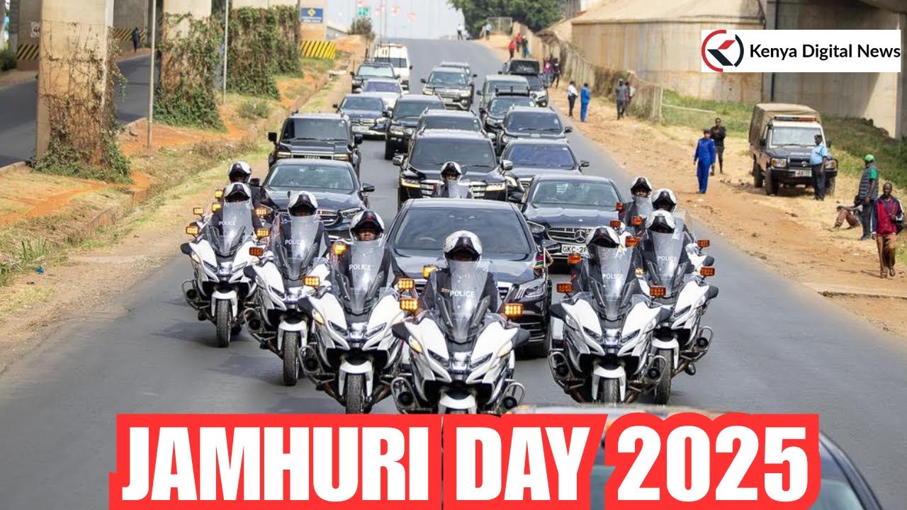Jamhuri Day 2025: WOW! President Ruto's motorcade heading to Nyayo Stadium for the celebrations!!