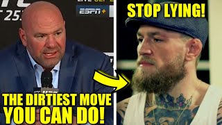 Dana White rips Conor's 'dirtiest move' to leak DM's, McGregor fires back on him for lying, Adesanya