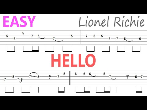 Lionel Richie - Hello Guitar Solo TabBackingtrack