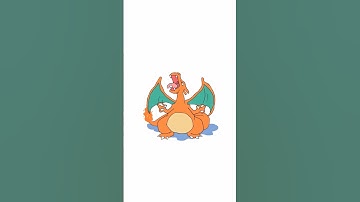 Charmander Evolves into Charizard - Pokemon Evolution Animation