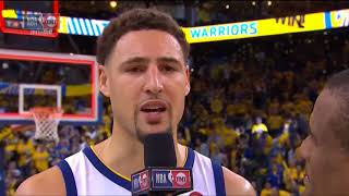 Klay Thompson Post Game Interview Warriors Vs Spurs Game 5, April 24
