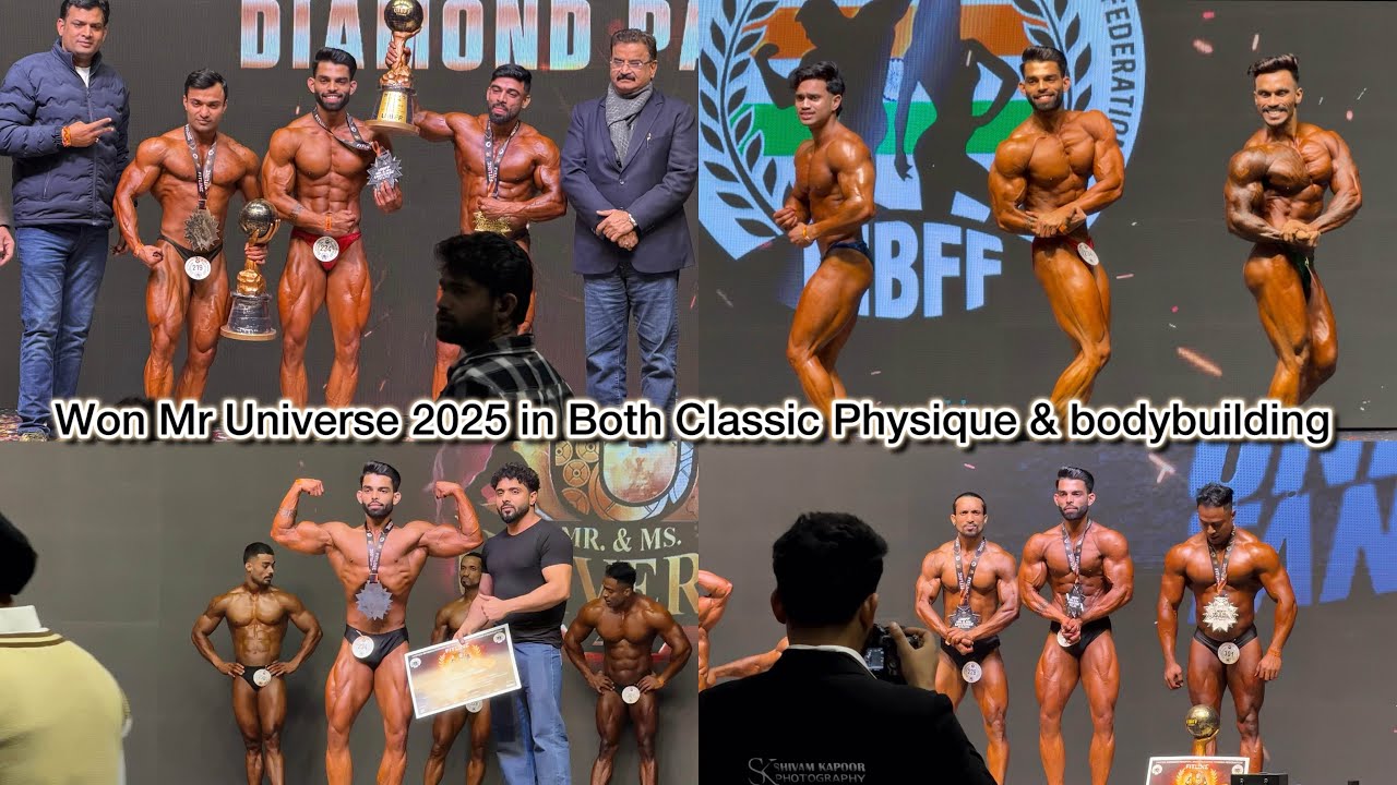 Won 🏆 Mr Universe Bodybuilding Championship 2025 In Both Category Classic Physique & Bodybuilding 🤗 