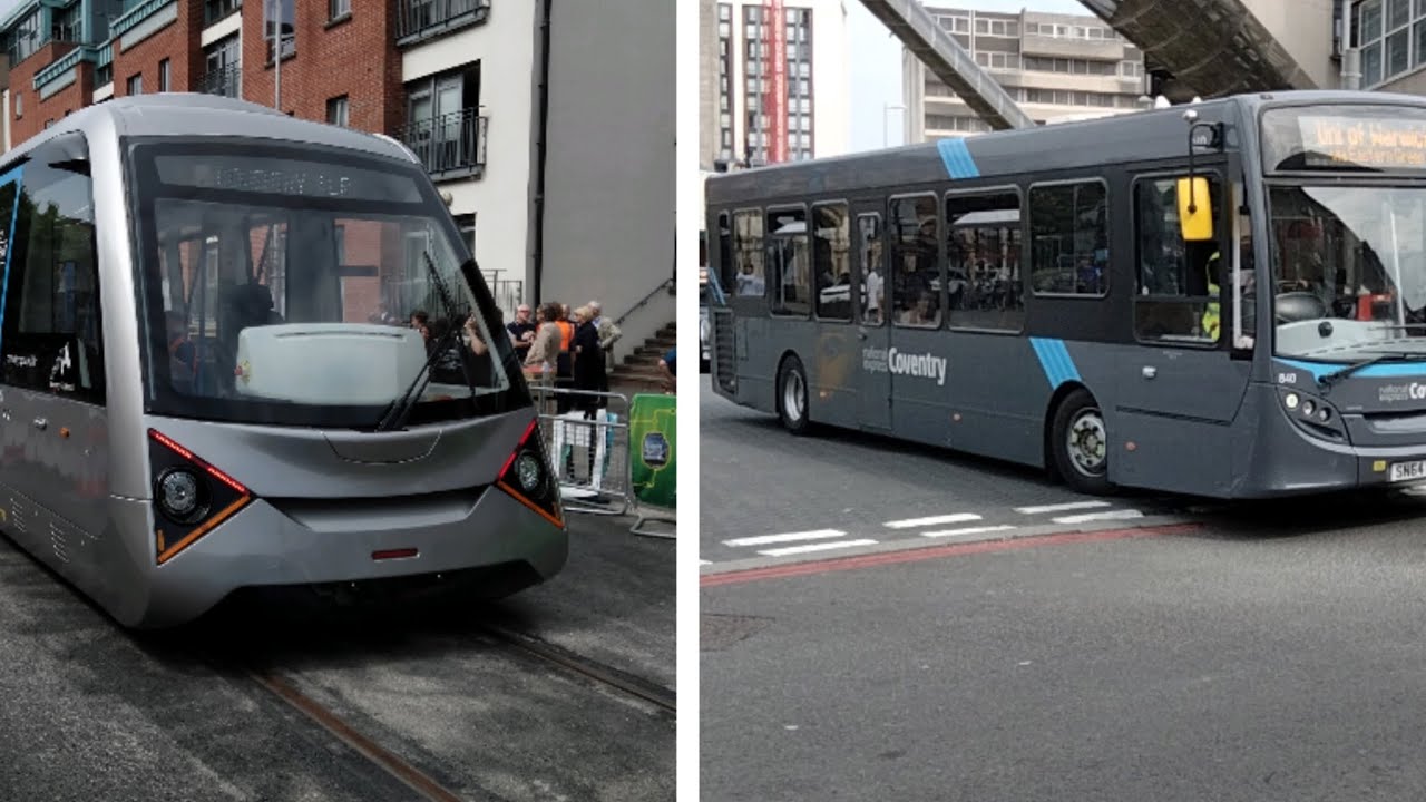 Coventry buses and VLR tram trial 20th June 2025 #bus #tram #coventry #nationalexpress