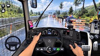 Bus Simulator Ultimate GamePlay | Mercedes-Benz Big Bus Driving in India - Faridabad to kochi screenshot 5