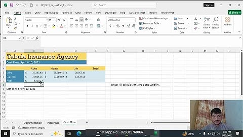 New Perspectives Excel 2019 | Module 1: SAM Project 1a | Tabula Insurance Agency