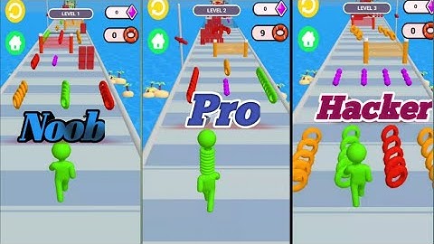 Noob vs Pro vs Hacker । Longest neck stack run 3d