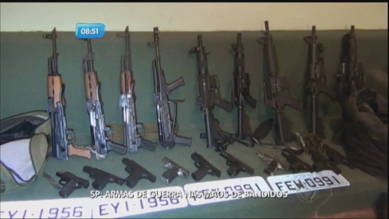 Reportagem do Dia: bandidos usam armamento de guerra