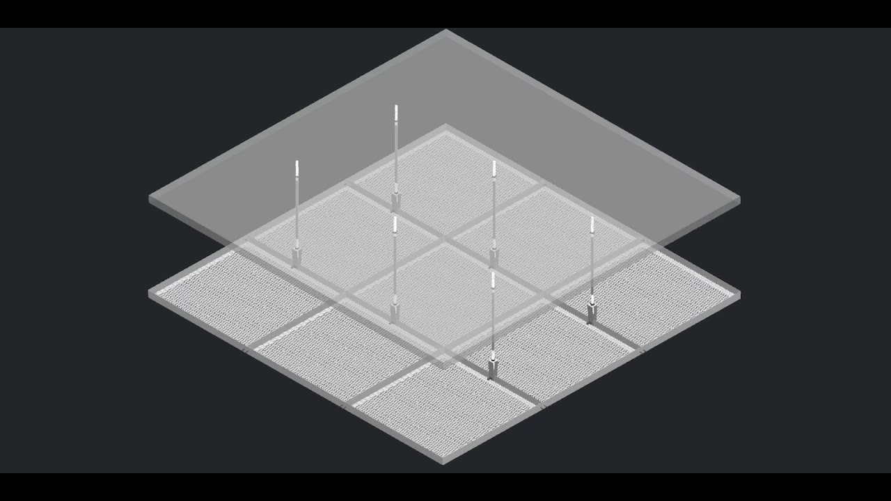 Expanded metal mesh ceiling installation