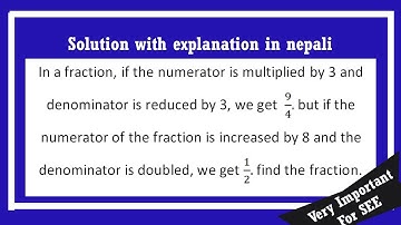 SEE algebraic equation - episode 7 (Bikram sir)