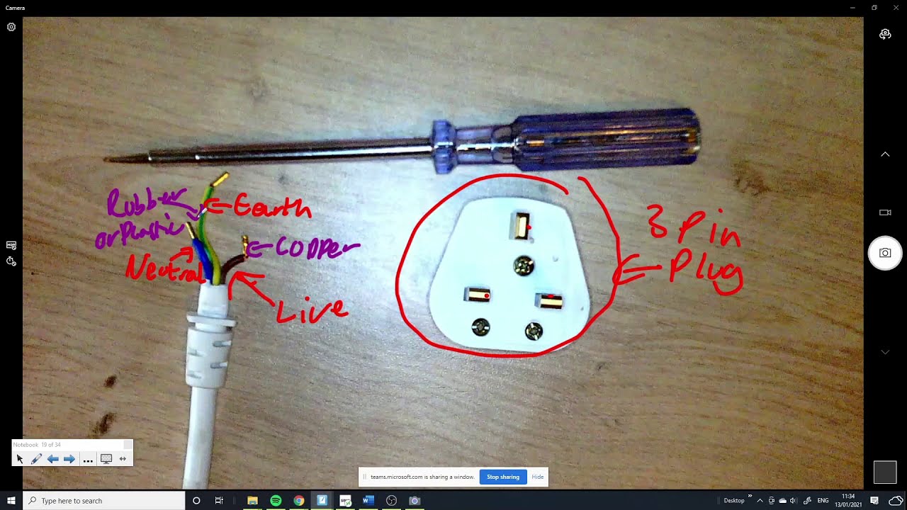 wiring a 3 pin plug - YouTube
