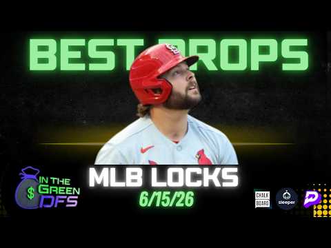 BEST MLB PROPS TODAY | BEST 5 BETS | MONDAY 6/15/26 | BONUS MLB BET 🔥