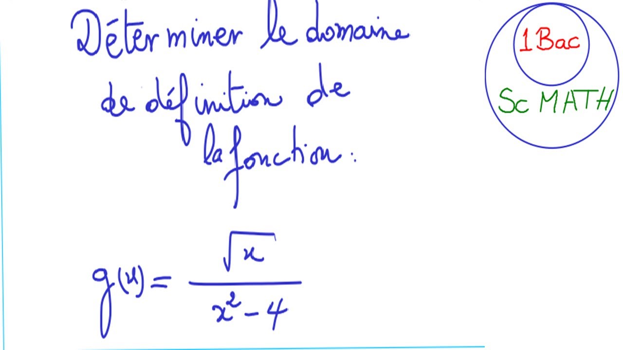 les fonctions numériques 1 bac déterminer le domaine de définition — free download