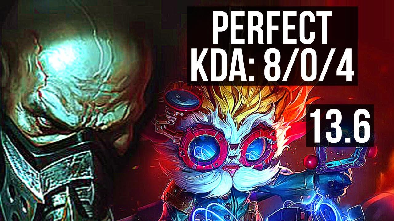 URGOT vs HEIMERDINGER (TOP) | 8/0/4, Legendary, 300+ games | KR Master | 13.6
