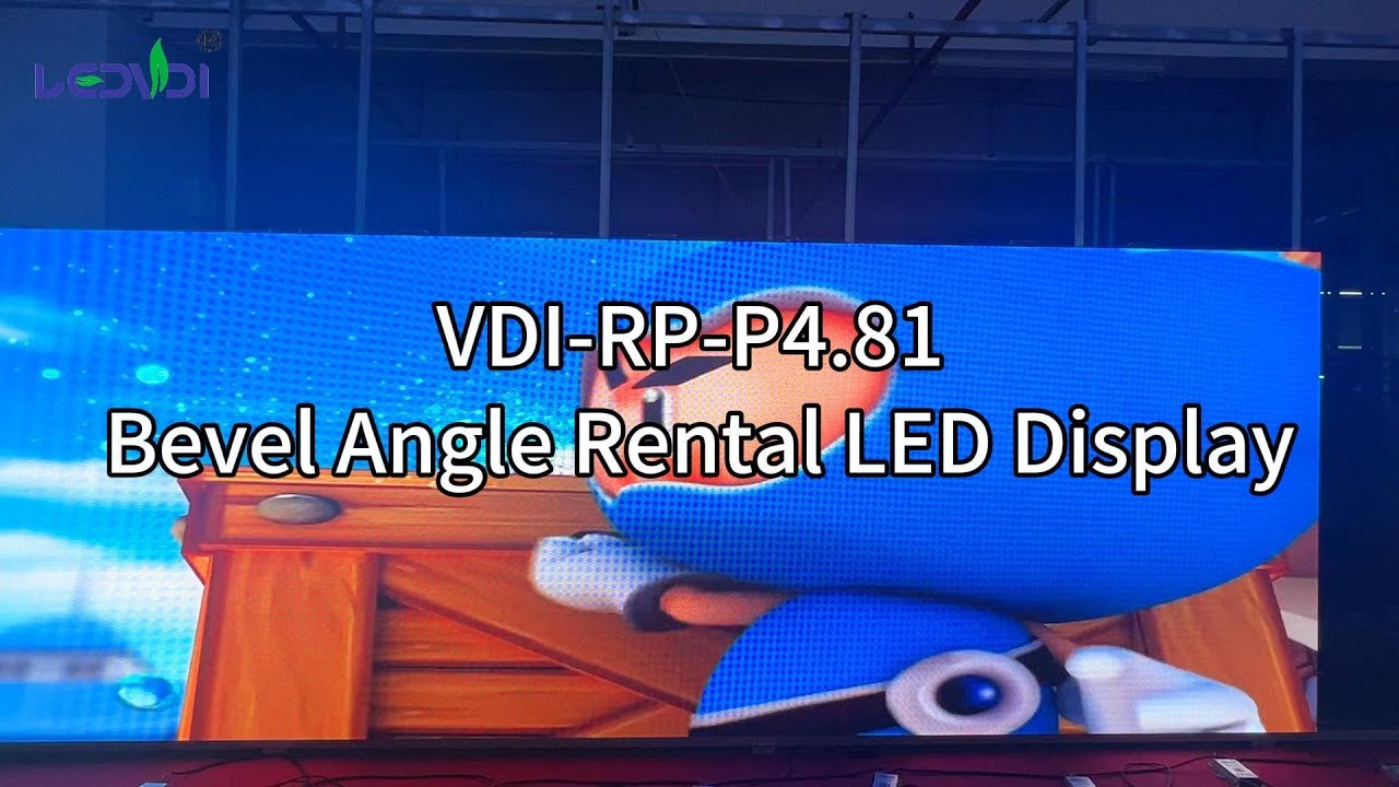 Oblique-angle rental screen module splicing for large screens of different shapes