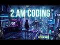 Music for Productivity Work and Studying | 2 AM Coding Under Neon Rain 🌧️ | Deep Focus Cyber Ambient
