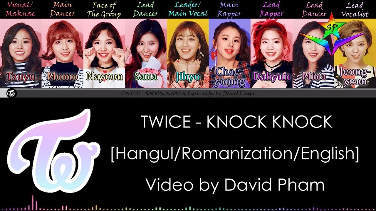 Twice 트와이스 Knock Knock Color Coded Lyrics Dymabase Official Website