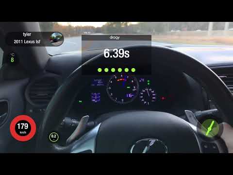 Lexus isf acceleration 100-200kph Dragy