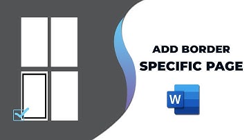 How to add border to specific pages in word