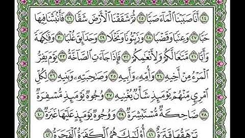 سورة عبس كاملة بصوت شيخ سعد الغامدي // Surah Abas Full Sheikh Saad Al Ghamidi