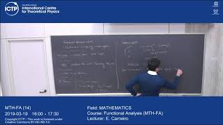 Functional Analysis (MTH-FA) Lecture 14