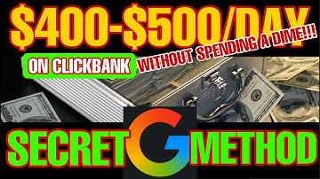 MAKE $400-$500/Day For Free | Clickbank | Work From Home Jobs | Side Hustle Ideas