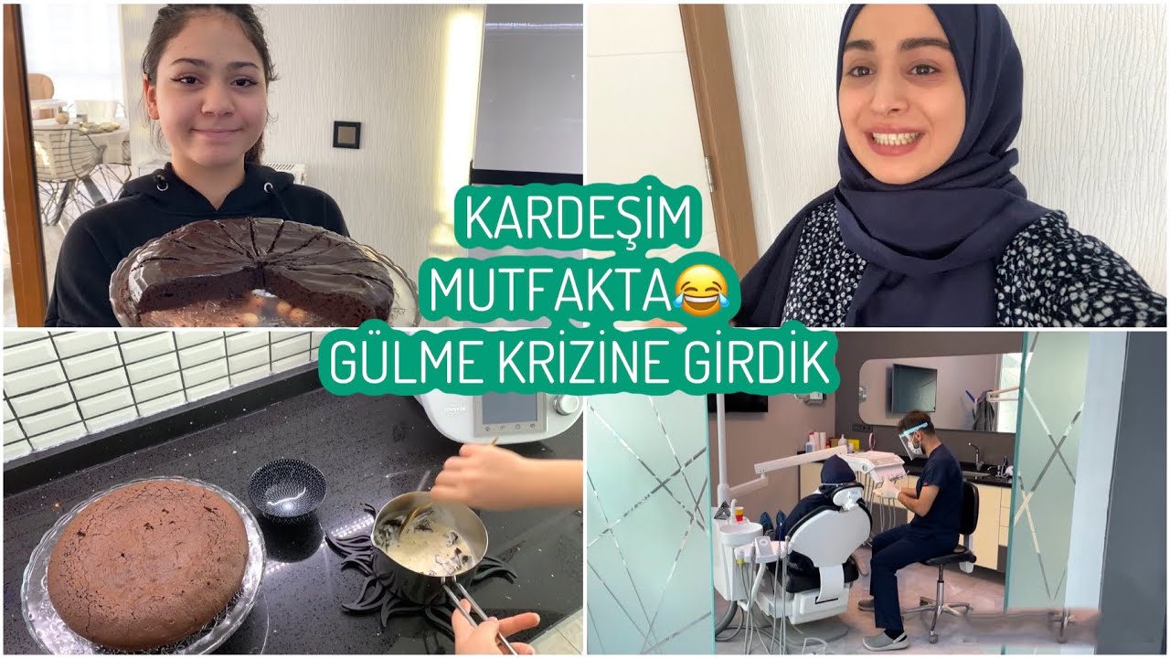 KIZ KARDEŞİM MUTFAĞA GİRDİ, GÜLME KRİZİNE GİRDİK ???? NEFİS SUFLE KEK TARİFİ, DİŞ DOKTORUNA GİTTİM