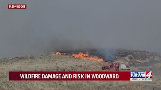 Wildfire damage and risk in Woodward